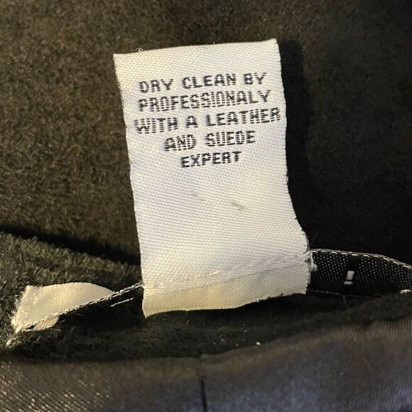 CAbi Black Suede Skirt High Low Trumpet Side Zip Partially Lined 8 - Picture 7 of 7